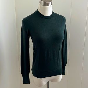 Uniqlo Wool Crew Neck Long Sleeves Sweater Green Machine Washable size Small